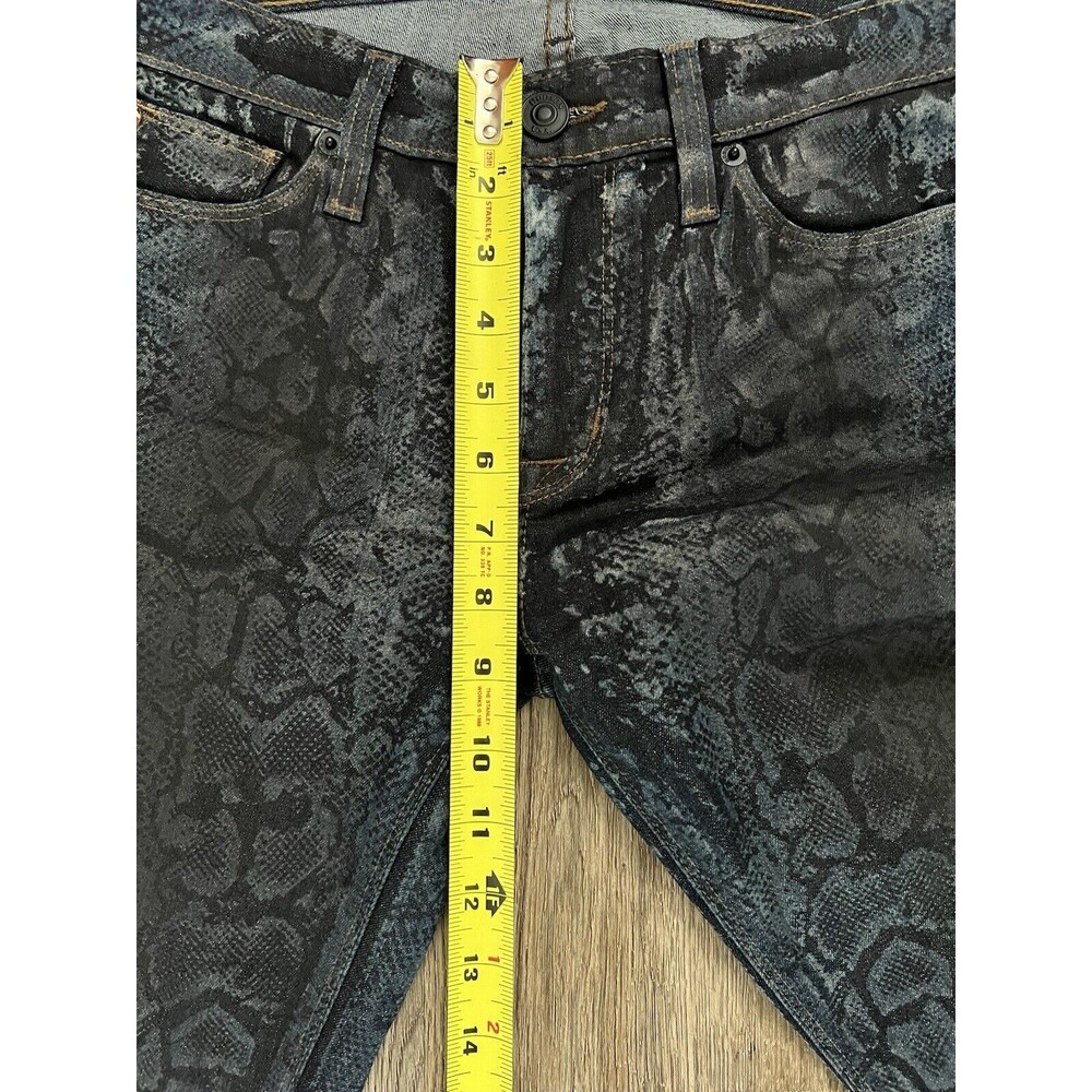 Hudson Jeans Womens Size 26 Blue Snakeskin Print  Super Skinny Nico Mid Rise. - Picture 7 of 8